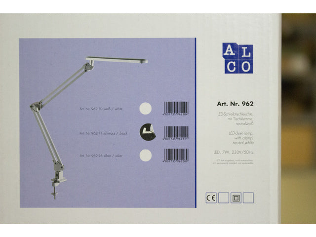 Bureaulamp Alco zwart LED met klem 230V 7w 50cm