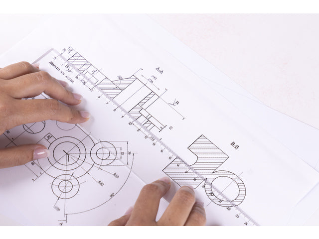 Liniaal Aristo 40cm Glashalter aus Plexiglas