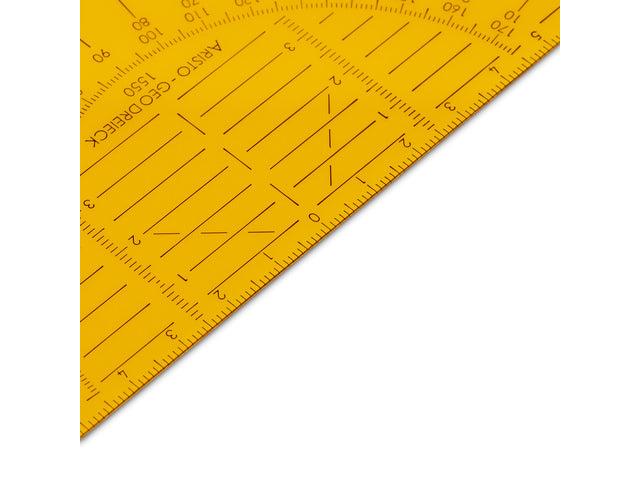 Geodriehoek Aristo 14 cm flexibel oranje