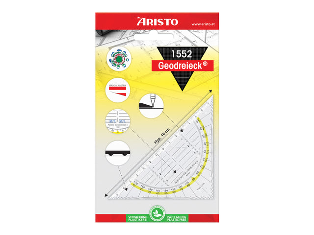 Geodriehoek Aristo 14 cm