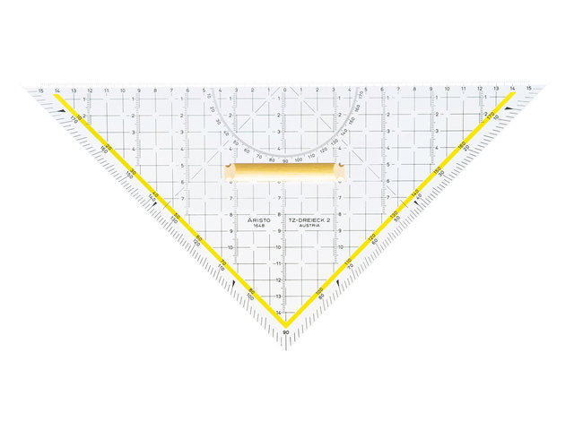 Tekendriehoek Aristo 32,5cm met houten greep