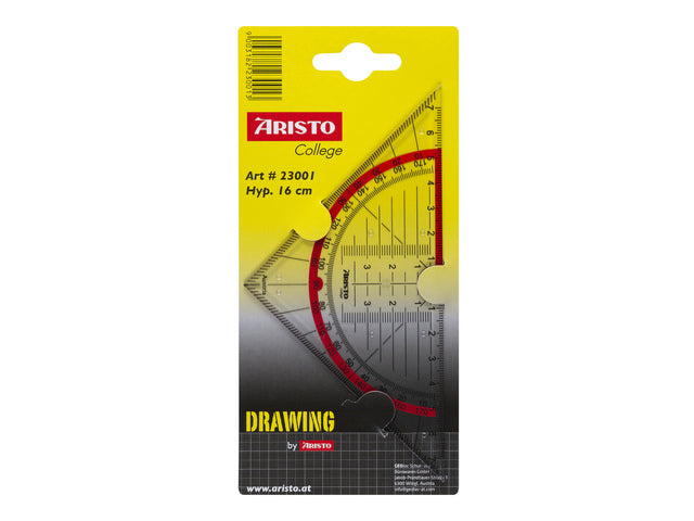 Geodriehoek Aristo 14cm zonder greep