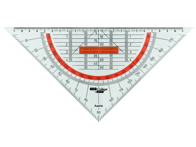 Geodriehoek Aristo 22 cm GEO COLLEGE met greep