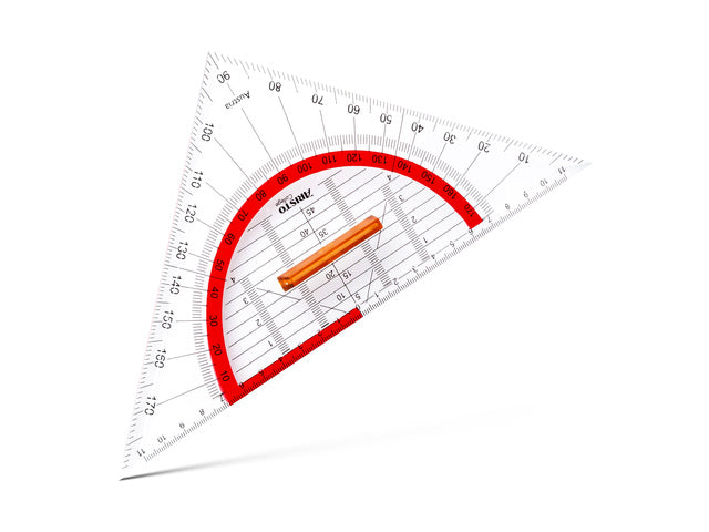 Geodriehoek Aristo 22 cm GEO COLLEGE met greep