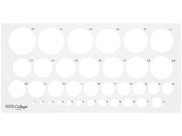 Cirkelsjabloon Aristo 1-36 mm