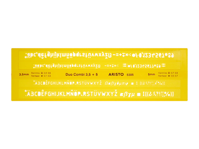 Buchstabenjabloon Aristo duo-combi 3,5/5 mm recht