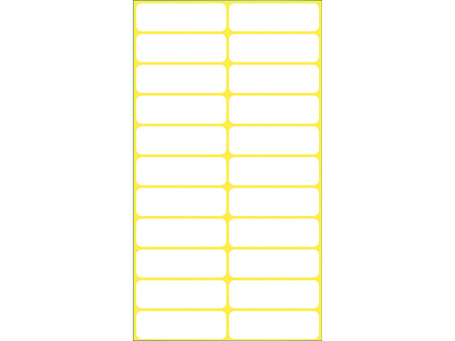 Etiket Zweckform 32x10mm met blister a 132 etiketjes