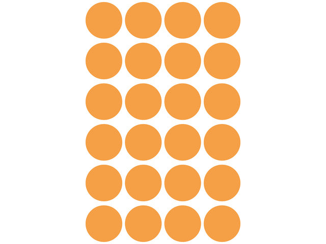 Etiketten-Zweckform, 18 mm, rund, 4 Streifen, mit 24 Etiketten