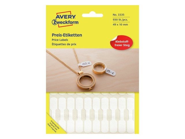 Halteretiket Zweckform 54x11mm met pakje a 924 etiketjes