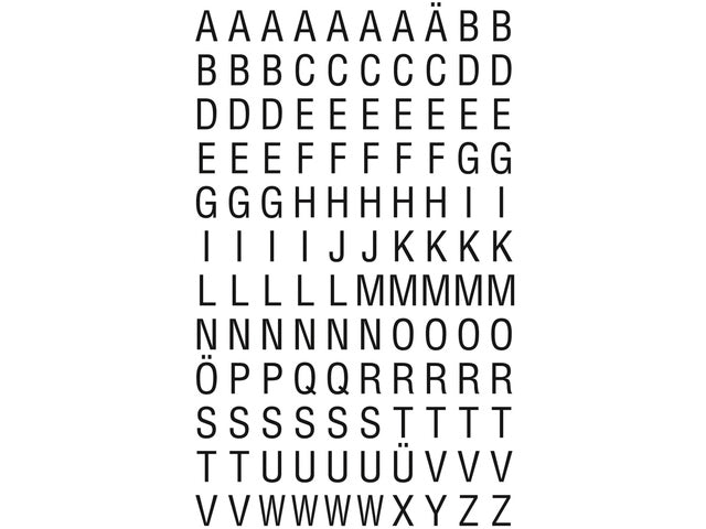 letteretiket Z-design Home pakje a 2 vel zwart op wit