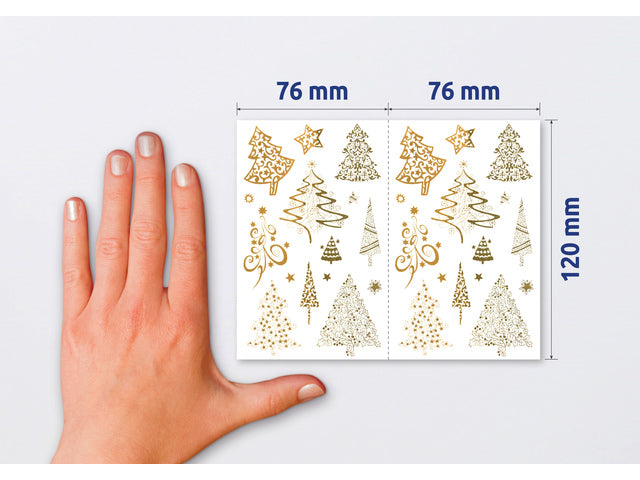 Etiket Z-Design Weihnachts-Kerstblumen – 2 Vel