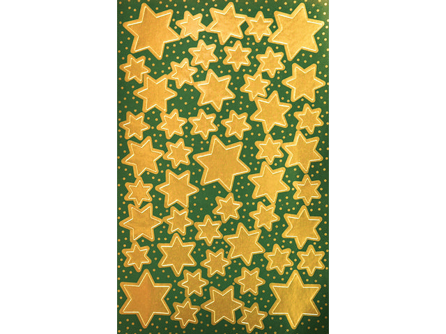 etiket Z-design Kerstpakket a 2 vel gouden sterren