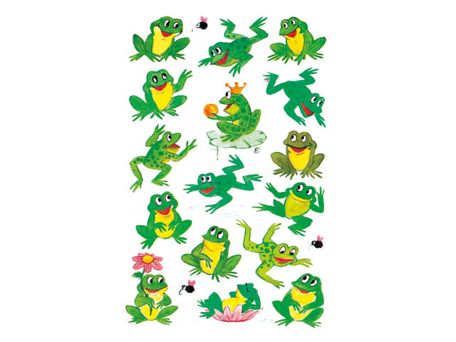 papieretiket Z-design Kinderverpakking a 3 vel kikkers