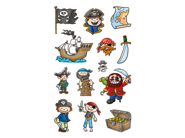 papieretiket Z-design Kinderverpakking a 3 vel piraten