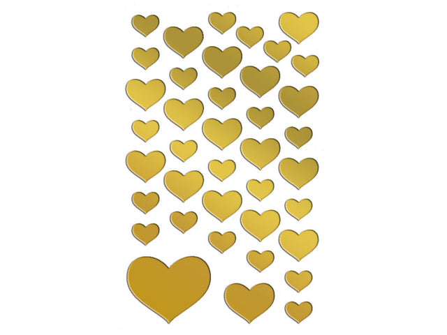 Folie etiket Z-design Creatieve gouden hartjes