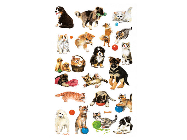 papieretiket Z-design Kinderpakket a 3 vel honden en katten