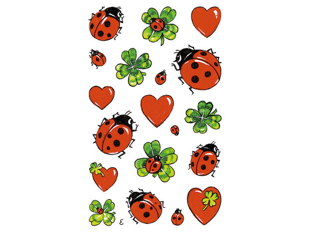 papieretiket Z-design Creative pakje a 3 vel lieveheersbeestjes/hartjes