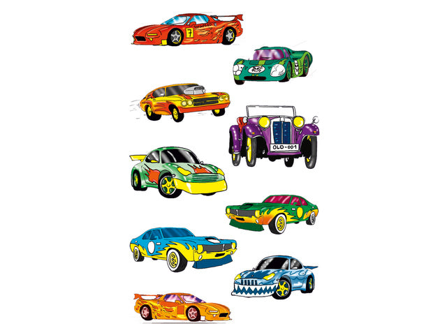 papieretiket Z-Design Kinderverpakking a 3 vel auto's