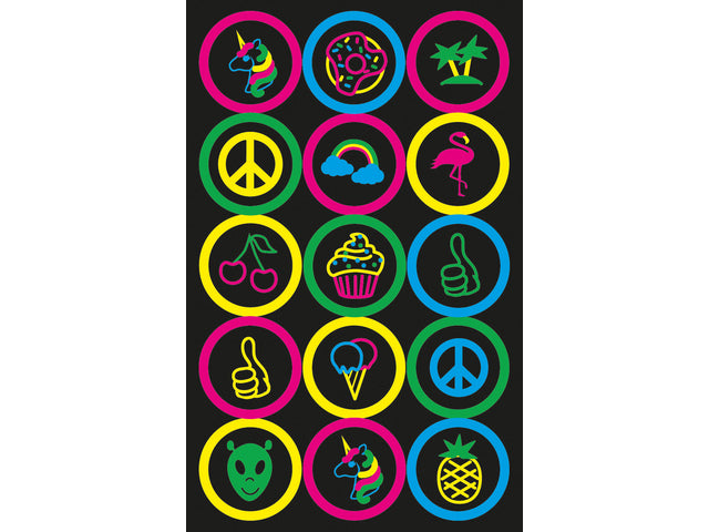 Neon etiket Z-design Kids buttons pakje a 1 vel