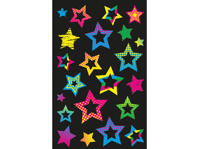 Neon-Etikett Z-Design Kids Sternenpaket mit 1 Vel