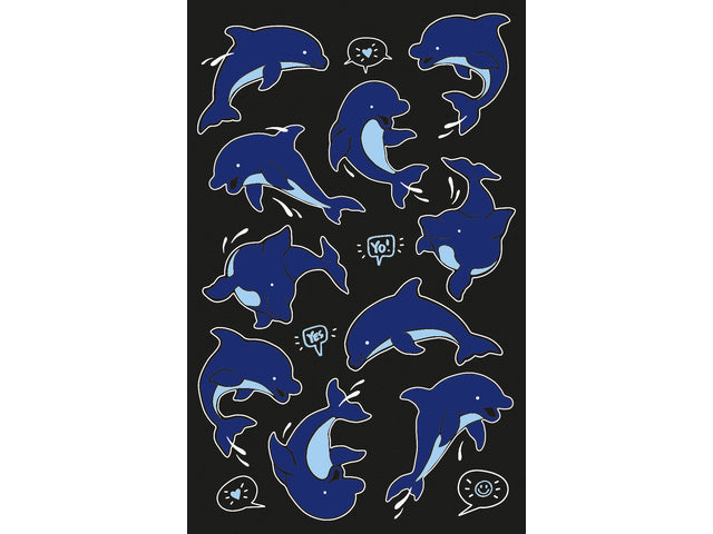 Neon etiket Z-design Kids dolfijnen pakje a 1 vel