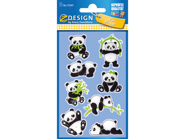 Glanzend etiket Z-design Kinderpakket a 1 vel panda