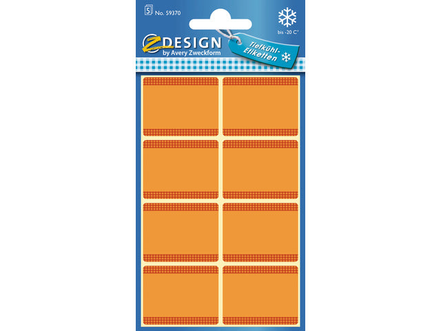 Diepvriesetiket Z-design Home 36x28mm 40 Etiketten orange