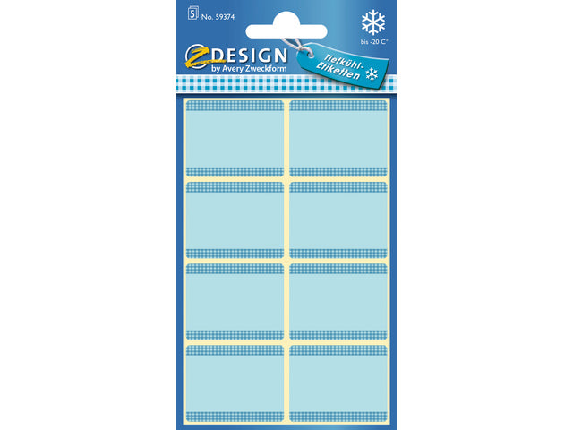 Diepvriesetiket Z-design Home 36x28mm 40 Etiketten blauw