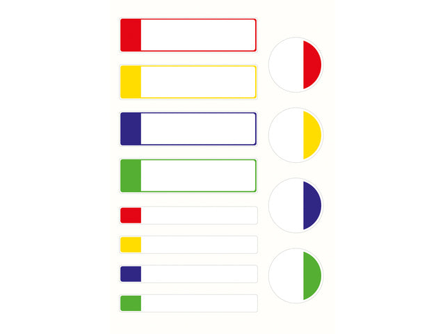 Geplastificeerd etiket Avery assorti, 24 etiketten