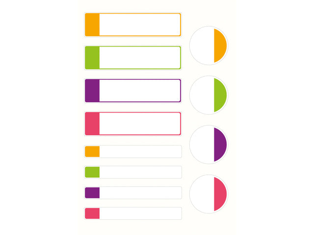 Geplastificeerd etiket Avery ass. fluo 24 etiketten. Familie