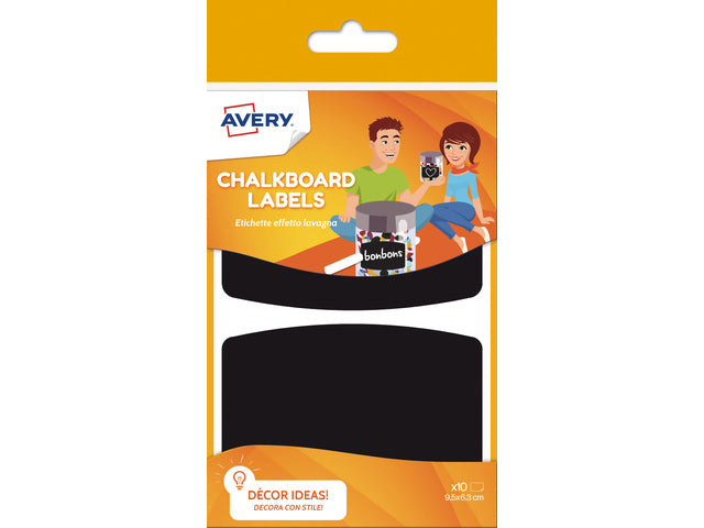 Etiket voor bordkrijt Avery 10 stuks 95x63mm