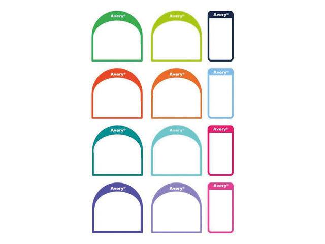 Etiket voor op schoenen Avery assorti, 24 etiketten