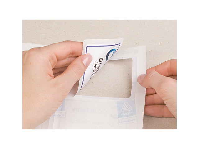 badge etiket Avery 50x80mm 20 vel 10 etiketten per vel wit