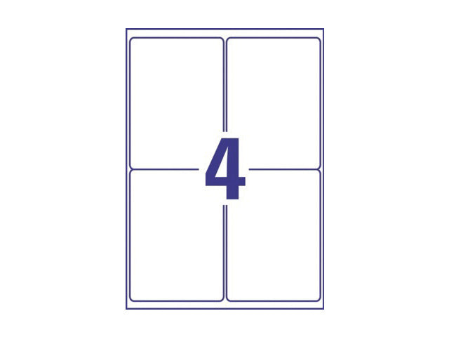 weerbestendig etiket Avery NP 99,1x139mm 20 vel 4 etiketten per vel