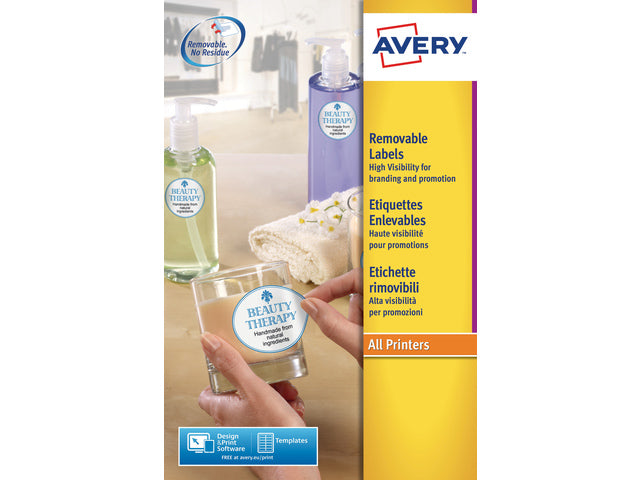 etiket Avery ILK 10mm rond NP 25 vel 315 etiketten per vel wit