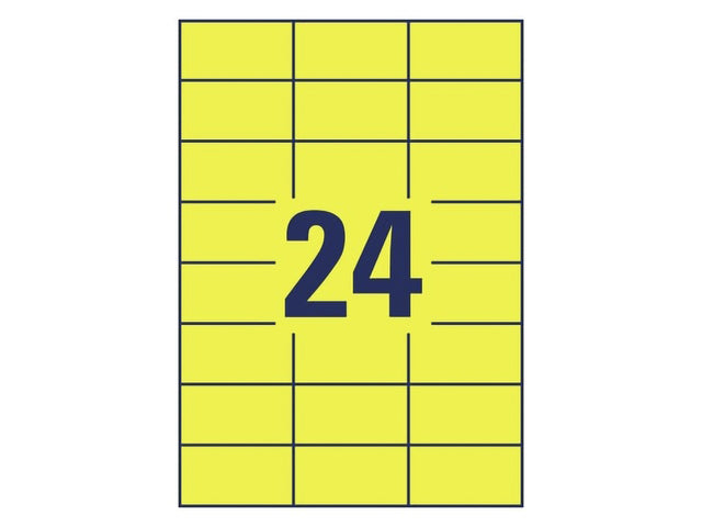 Bestes Etikett Avery 70x37mm Gelb, Doos 20 Vel