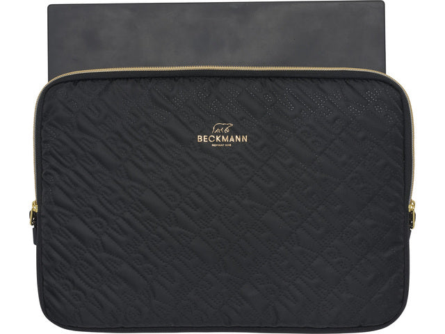 Laptophoes Beckmann 24x35x2cm Zwart Goud