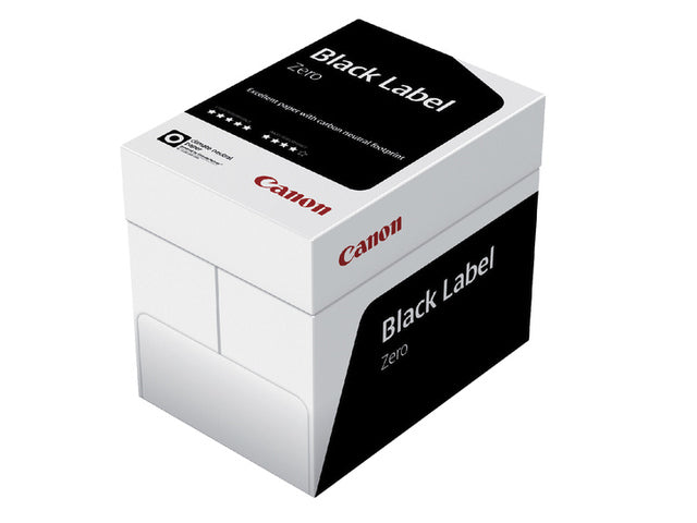Kopieerpapier Canon Zwart label Zero A4 80gr pak 500vel doos a 5 pak
