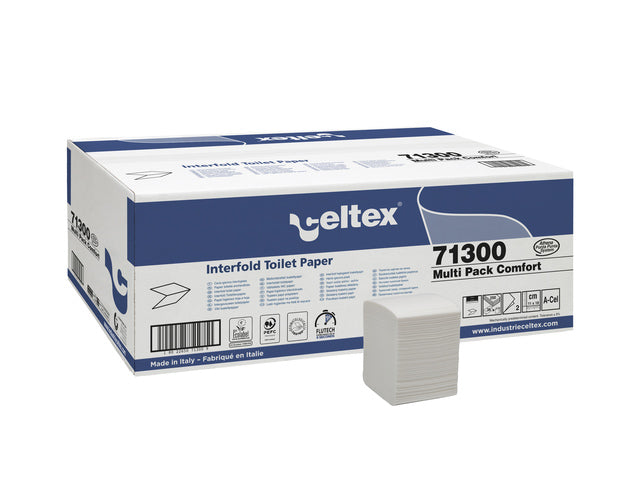 Toilettenpapier von Celtex, 2-lagig, mit 250 Vela und 36 Packungen