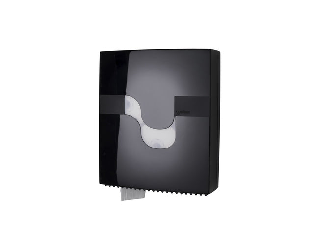 Toiletpapierdispenser Celtex Megamini Revolver zwart 3 rol
