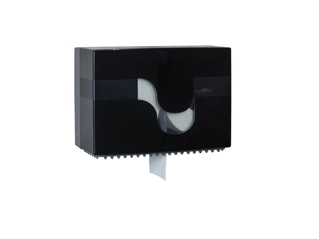 Toiletpapierdispenser Celtex Megamini Bis zwart 2 rol