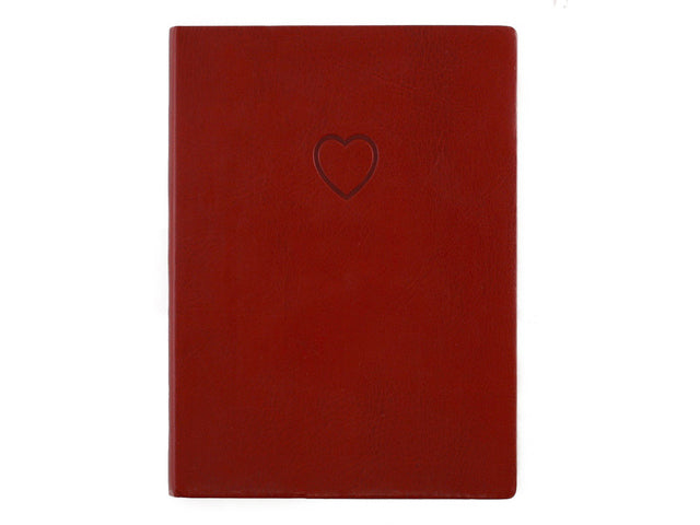 Notitieboek Èccolo Essential Red Heart lijn ca.13x18cm 80gr 256page.