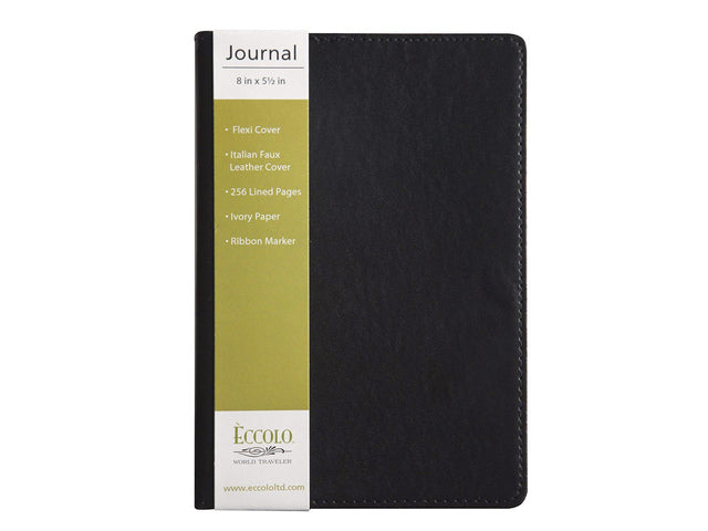 Notitieboek Èccolo Simple Black lijn ca.15x20cm 80gr. 256 pag.