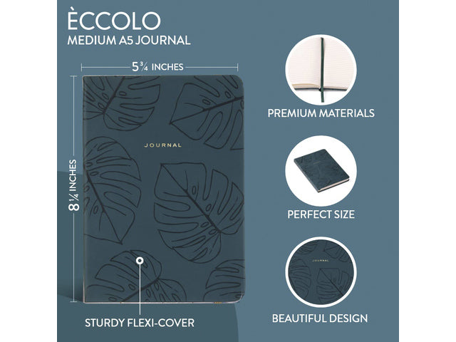 Notitieboek Èccolo Green Palms lijn ca.15x20cm 80gr. 256pag.