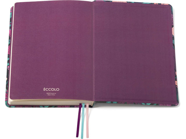 Notitieboek Èccolo Tropical Floral lijn ca.15x20cm 80gr. 256 pagina.