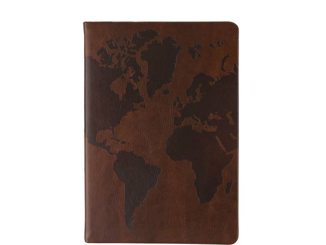 Notitieboek Èccolo Brown Legend Map lijn ca.15x20cm 80 gr. 256 Seiten.