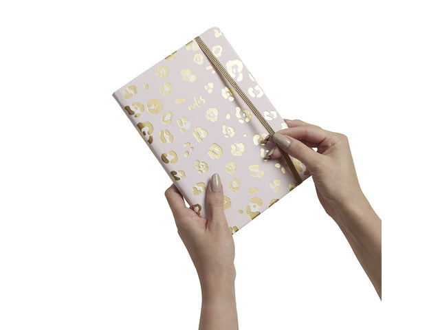 Notitieboek Èccolo Leopard lijn ca.15x20cm 80gr. 256 Seiten. Mit elastischem Schlauch