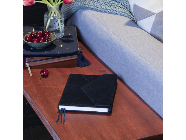 Notitieboek Èccolo envelop Navy lijn ca.15x20cm 80 gr. 256 pagina.