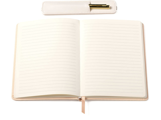 Notitieboek Èccolo with pen en houder Pink lijn ca.15x20cm 80 gr. 256 Seiten.