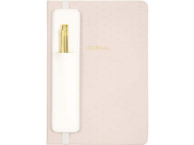 Notitieboek Èccolo met pen en houder Pink lijn ca.15x20cm 80 gr. 256 pag.